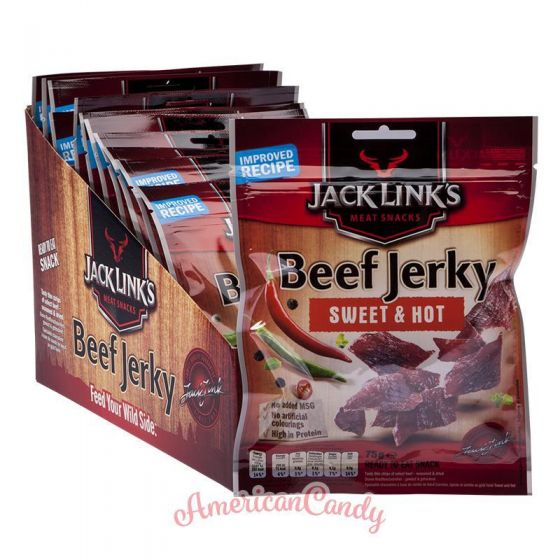 12x Jack Link's Beef Jerky Sweet & Hot 60g