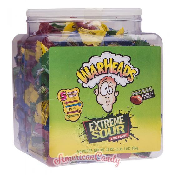 Warheads Extreme Sour Hard Candy Big Size Box 240 Stk.