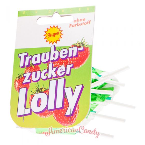 Frigeo Traubenzucker Lolly Erdbeere 7er