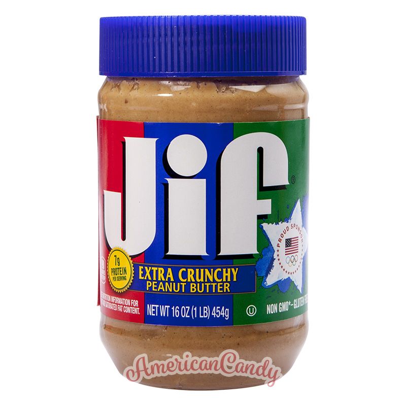 Jif Extra Crunchy Peanut Butter 510g Americancandy