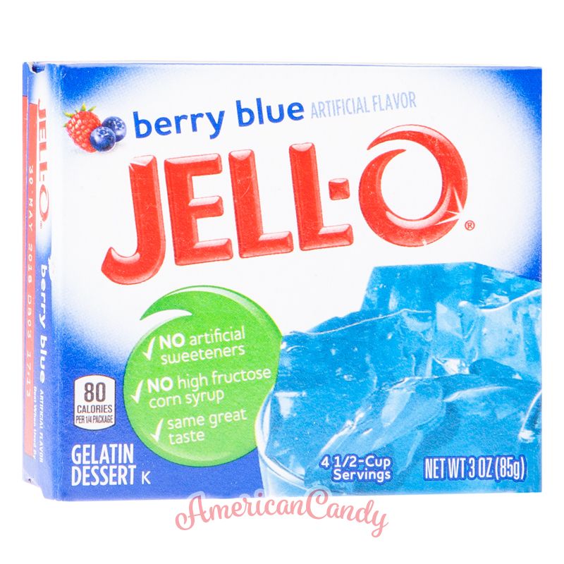 JellO Instant Pudding Gelatin Dessert Berry Blue Americancandy