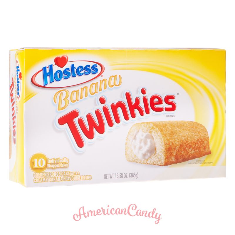 Hostess Banana Twinkies (10 single Cakes) 385g Americancandy