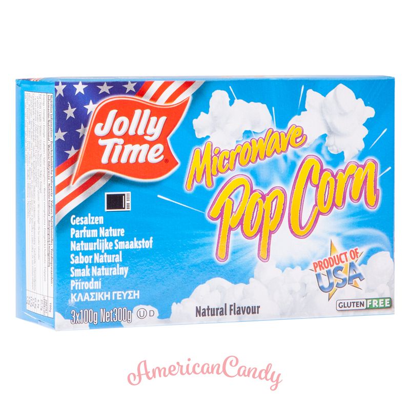 Jolly Time Microwave Popcorn Natural 100g Americancandy